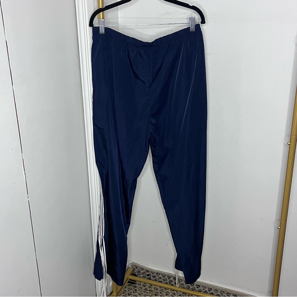 Edikted Navy Track Pants with White Stripes - Picture 6 of 9